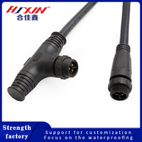 Vente directe d'usine t-type M19 connecteur mâle-femelle adaptateur étanche applique murale extérieure néon cordon d'alimentation connecteur prise