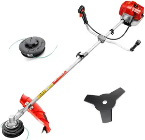 52cc Weed Eater Gas Powered String Trimmer Straight Shaft 2 Cycle Gasoline Powered Weed Wacker Brush Cutter