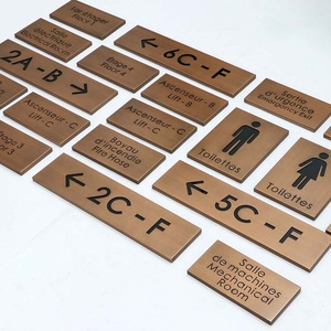 Numeri di porta personalizzati in acciaio inossidabile targa targhette per Hotel disegni numero di camera segno targa porta segni per edificio - Product Image 1