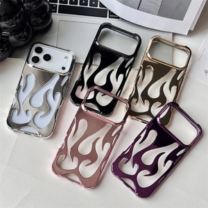 Funda de Teléfono con Diseño de Llama 3D Mate y Hueca para iPhone 17 16 15 14 13 Pro, Cubierta Creativa Electrochapada y Suave para Teléfono Móvil - Product Image 2