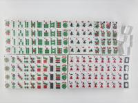 Mahjong américain de luxe en perles, 160 tuiles gravées en acrylique, thème chalet blanc nacré, Mahjong américain personnalisé