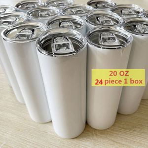 Gobelets isothermes fins de 20 oz en acier inoxydable vierges pour sublimation, stock US - Product Image 6