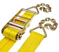 Sangle à cliquet jaune de 4 po x 30 pi avec rallonges de chaîne