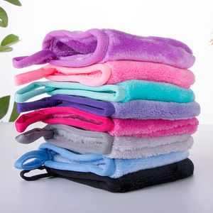 Tampons démaquillants réutilisables personnalisés pour le visage, les yeux et les lèvres, en microfibre douce, pour le nettoyage du visage, lavage du visage pour les soins quotidiens de la peau - Product Image 3