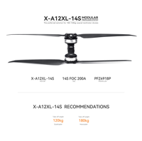 Moteur multirotor T-MOTOR X-A12XL 14S en fibre de carbone, Lipo, sans balais, pour drone hexacoptère UAV de levage lourd 100KG, accessoire de moteur BLDC