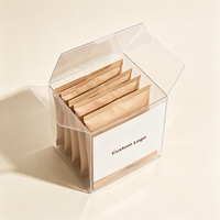 Boîte d'emballage rectangulaire pliable en PVC/PET transparent gaufré, impression personnalisée, logo personnalisé, options de taille personnalisées, recyclable