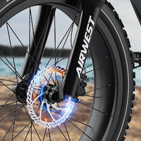 Vélo électrique tout-terrain à gros pneus 48V 15AH, longue autonomie, 750W, en aluminium, stock en gros UE/USA pour adultes