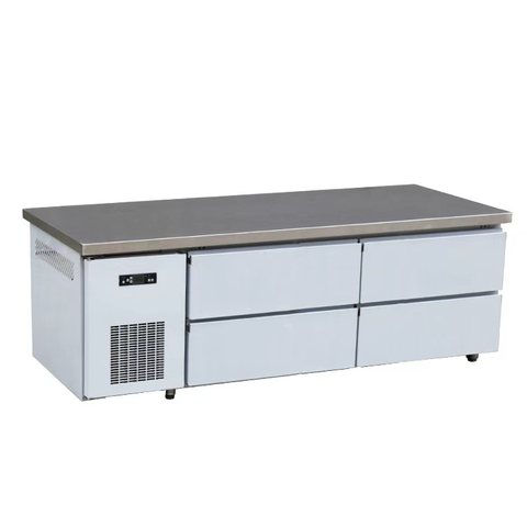 Commercial 4 Drawer Refrigerated Workbench Counter Chiller Stainless Steel Prep Table Freezer for Restaurant Kitchen