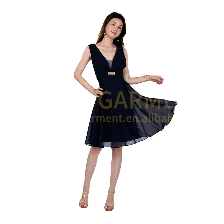 Hot-Selling Knitted Lining Material Elegant Evening Gowns Dresses Short Ladies Skirt