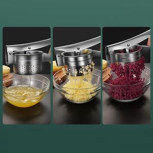 Prensa de Ajo Manual de Acero Inoxidable, Exprimidor de Verduras Multifuncional, Triturador de Patatas, Utensilio de Cocina - Product Image 2