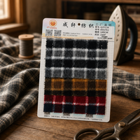 Tissu en flanelle de laine teinte 410 GSM à carreaux pour vestes, châles, manteaux et costumes pour garçons - Type de fil peigné