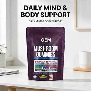Gummies sans sucre à la Crinière de Lion avec logo OEM, 2500mg d'Ashwagandha, Complexe de 8 Champignons, Antioxydant pour Adultes, Mémoire, Sommeil, Immunité - Product Image 3