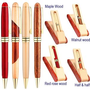 Bolígrafo Retráctil de Madera Personalizado, Duradero y de Lujo, con Tinta Negra de 1.0 mm, para Hombres, Escritura, Oficina Ejecutiva, Set de Regalo - Product Image 1