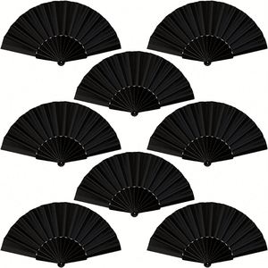 Abanicos de Mano Plegables de Plástico de 23 cm, Coloridos y Personalizados, Estilo Festivo para Mujeres, Modelo PS, Accesorio de Juguete - Product Image 1