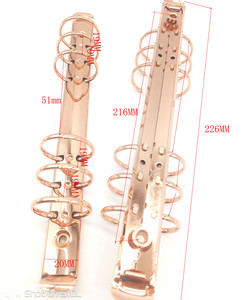 Reliures à anneaux <span class=keywords><strong>m</strong></span>étalliques YXQ en laiton antique, or, noir, argent, multicolores, 3 trous, format <span class=keywords><strong>M</strong></span>, fabrication chinoise, sur mesure - Product Image 3
