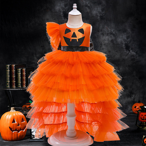 Set di abbigliamento per <span class=keywords><strong>bambina</strong></span> di <span class=keywords><strong>zucca</strong></span> a maniche corte di Halloween - Product Image 5