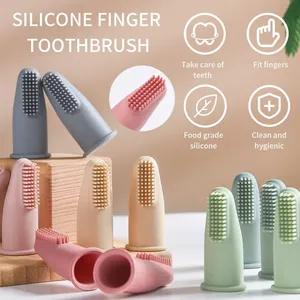 Haute qualité chien Super doux brosse à dents silicone doigt Pet Silicone facile à nettoyer brosse à dents pour animal de compagnie