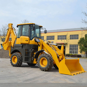 Minicargadora Amarilla Fengniao con Cucharón Delantero y Retroexcavadora, Neumáticos Grandes, Sistema Hidráulico, Alto Momento de Carga, Rexroth 48V 219W - Product Image 3
