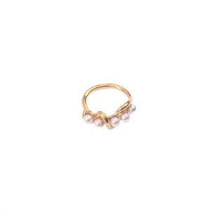 Anillos de Perlas al por Mayor, Joyería para Mujer, Anillo de Perlas de Agua Dulce en Acero Inoxidable - Product Image 1
