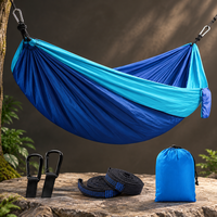 Ultraleichte Fallschirm-Nylon-Camping-Hängematte, faltbare, tragbare Einzelpersonen-Schaukel für Wandern und Outdoor-Reisen