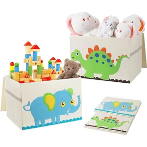 Benutzer definierte Oxford Stoff Kids Toy Box Kleidung Lagerung Organizer Babys pielzeug Truhe Zusammen klappbarer Aufbewahrung behälter für Spielzeug