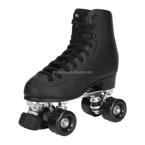 Scarpe classiche con <span class=keywords><strong>pattini</strong></span> <span class=keywords><strong>a</strong></span> <span class=keywords><strong>rotelle</strong></span> nere eleganti <span class=keywords><strong>pattini</strong></span> Quad per adulti - Product Image 4