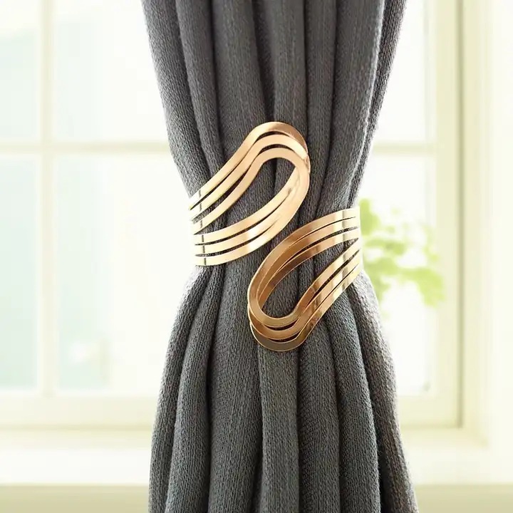 Home Decoration Magnetic Curtain Tieback Rope Hooks Polyester Ball Curtain  Buckle Holder Tieback Clips Curtain Rope Tieback