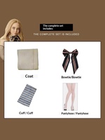 Kit de Costume Cosplay MeGAN avec Nœud Papillon et Manches, Tenue de Film et de Télévision, Robe Réplique pour Halloween et Carnaval, Idéal pour Jeu de Rôle