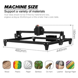 Tts 10 לייזר חריטה מכונת חיתוך לייזר cnc co2 cnc 10w לייזר נתב עץ גומי - Product Image 4