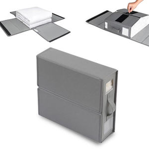 Boîte de rangement <span class=keywords><strong>pour</strong></span> dossiers de literie Conteneur <span class=keywords><strong>pour</strong></span> draps Housses de couette et <span class=keywords><strong>oreiller</strong></span> Organisateur de draps de <span class=keywords><strong>lit</strong></span> <span class=keywords><strong>pour</strong></span> rangement de placard avec fenêtre - Product Image 1