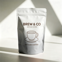 Sachets refermables personnalisés en gros, recyclables et résistants à l'humidité pour emballages durables, impression flexo, couleurs personnalisées pour le café