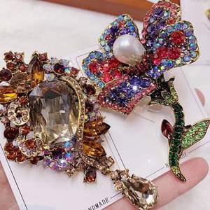 Broches en cristal de style mixte, papillon, fleur, mode, en vrac, pas cher, Dazgirl Red Lots - Product Image 4