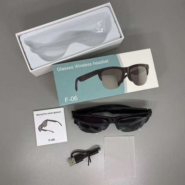 2023 New Arrival New Stylish F06 Smart Glass 5.3 Smart True Wireless Stereo Sports Headphones Outdoor Sunglasses