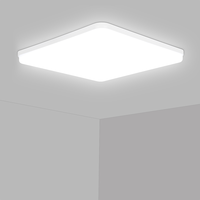 Plafonnier LED Économe en Énergie 36W Ultra Mince IP44 Étanche Carré/Rond CCT 6500K pour Éclairage Intérieur Chambre