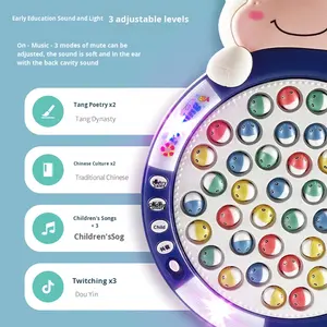 Jouet de table de pêche électronique rotatif en plastique multifonctionnel pour l'éducation précoce des enfants avec éclairage et musique - Product Image 2