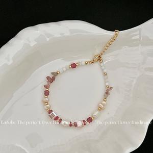 Cuentas de cristal rosa de lujo para pulsera para mujer Accesorio de moda con precio competitivo Joyería de moda de calidad superior - Product Image 2