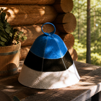 Chapeau de sauna en laine personnalisé, chapeau de sauna drapeau américain pour hommes et femmes, chapeau finlandais Banya, chapeau russe, accessoires de bain