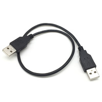 Cable Extensor USB 2.0 de Tipo A Macho a Macho, 0.3m/0.5m/1m, Cable de Extensión USB Corto para Periféricos de PC, Venta al Por Mayor
