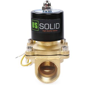 États-Unis Vanne solénoïde électrique en laiton massif 1 pouce 110V AC normalement fermée pour eau, air, huile, diesel - Product Image 2