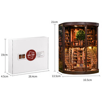 Support de livre 3D Art Déco, maison miniature à construire soi-même avec puzzle en bois et meubles, projet d'artisanat pour anniversaire et décoration intérieure