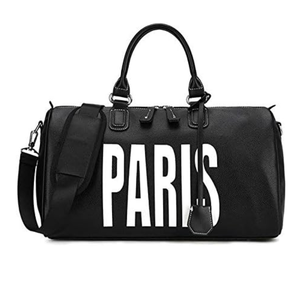 Bolsa de Viaje Deportiva Grande de Cuero PU Personalizada BEARKY, Negra, Impermeable, para Hombre - Product Image 1