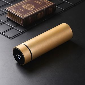 Botella DE AGUA DE ACERO INOXIDABLE personalizada de 500ml, termo con Sensor, pantalla de temperatura, frascos de vacío para bebidas frías y calientes, regalo - Product Image 2