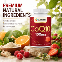 Gummies CoQ10 Marque Blanche 100mg Saveur Orange Naturelle 60 Unités Complément Alimentaire OEM ODM Formule Personnalisée Vente en Gros
