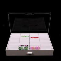 Boîte de rangement de support d'affichage de couleur de bouts d'ongle pour le conteneur de décoration d'art d'ongles