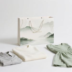 Bolsas de Papel Impresas Personalizadas con su Propio Logotipo, Bolsa de Papel Pequeña para Regalos, Compras, Ropa, Comercio Minorista y Embalaje para Días Festivos - Product Image 3