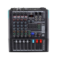 Console de mixage active professionnelle PA-4D 4 canaux en métal, 200W*2, avec Bluetooth, 99 DSP et égaliseur graphique 7 bandes