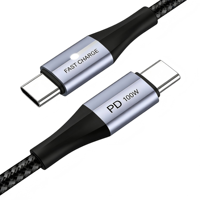 Câble USB-C en nylon tressé durable avec conducteur en cuivre pur pour charge rapide 5A, idéal pour téléphones, tablettes et appareils photo (vente en gros)