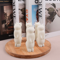Bougie parfumée semi-artisanale en cire de soja, style chat cylindrique, pour la maison et l'hôtel, pièce décorative d'ambiance