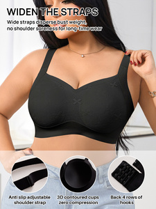 Reggiseno Push-Up <span class=keywords><strong>Senza</strong></span> <span class=keywords><strong>Ferretto</strong></span> in Pizzo Beige con Etichetta Privata, Copertura Completa 3/4, Supporto <span class=keywords><strong>Senza</strong></span> Cuciture, Comfort Traspirante, Solido e <span class=keywords><strong>Senza</strong></span> Schienale - Product Image 2