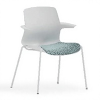 Chaise de conférence ergonomique empilable moderne avec accoudoirs fixes pour bureau, école, hôtel, hôpital, usage domestique ou professionnel